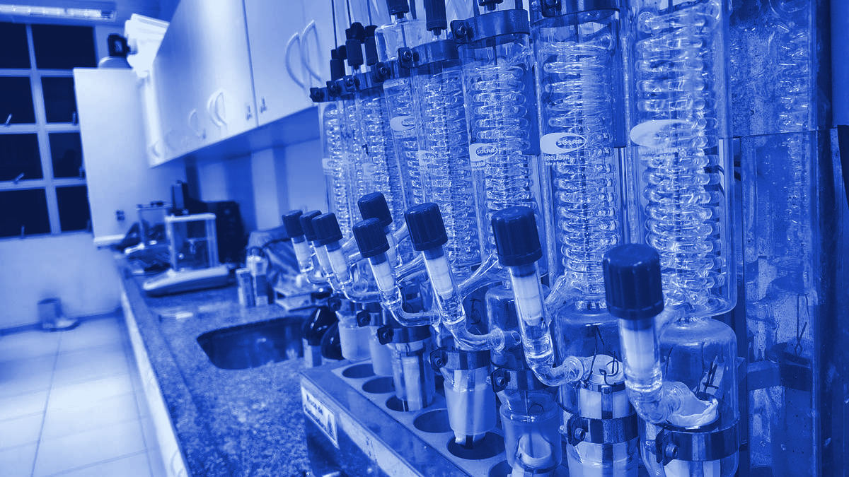 A college chemistry laboratory